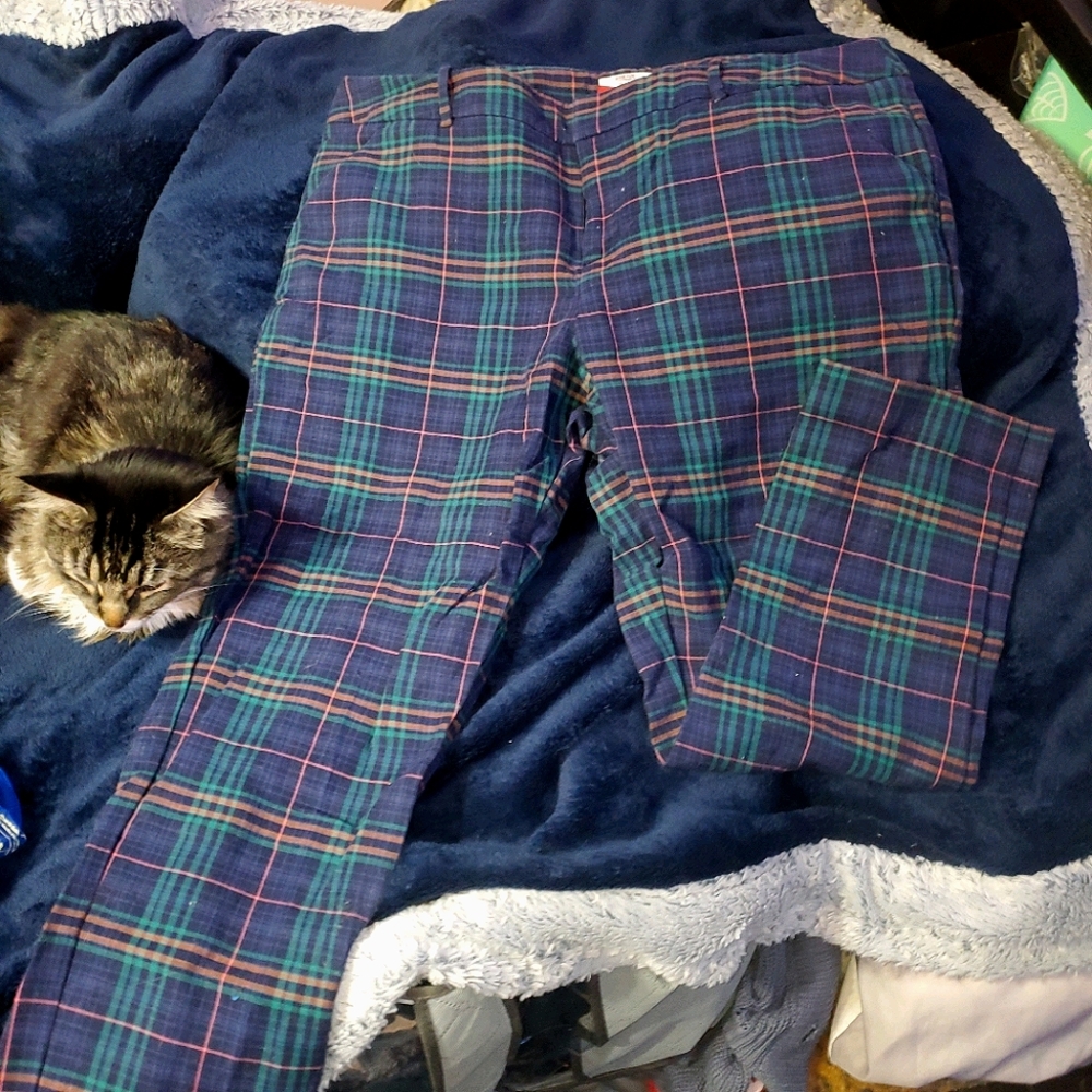 Funky plaid dress pants